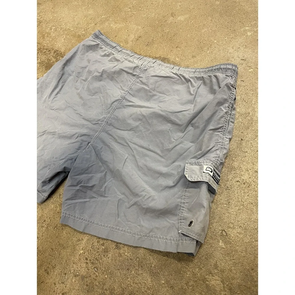 Old Navy Swim Trunks Mens Large Gray Cargo Pocket Mesh Liner Elastic Waist Beach